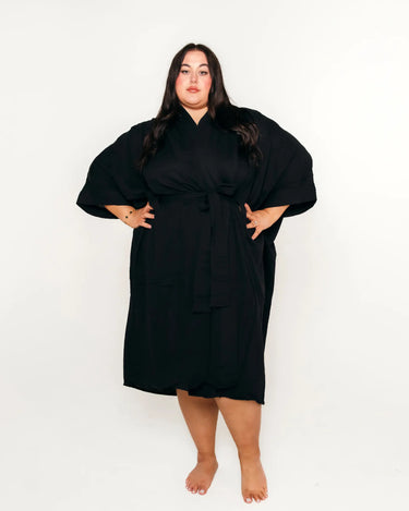 Plus Size Cover Up BLACK fits up to a size 36 Amplefolk